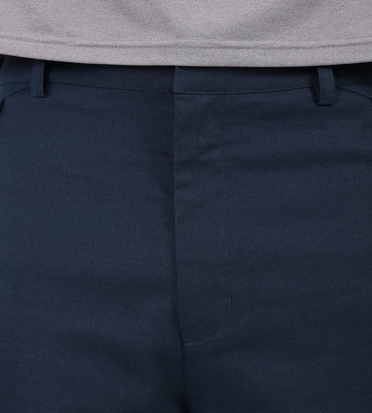 Hiking Patrol Path Linen Cotton Mixed Trouser Dark Navy