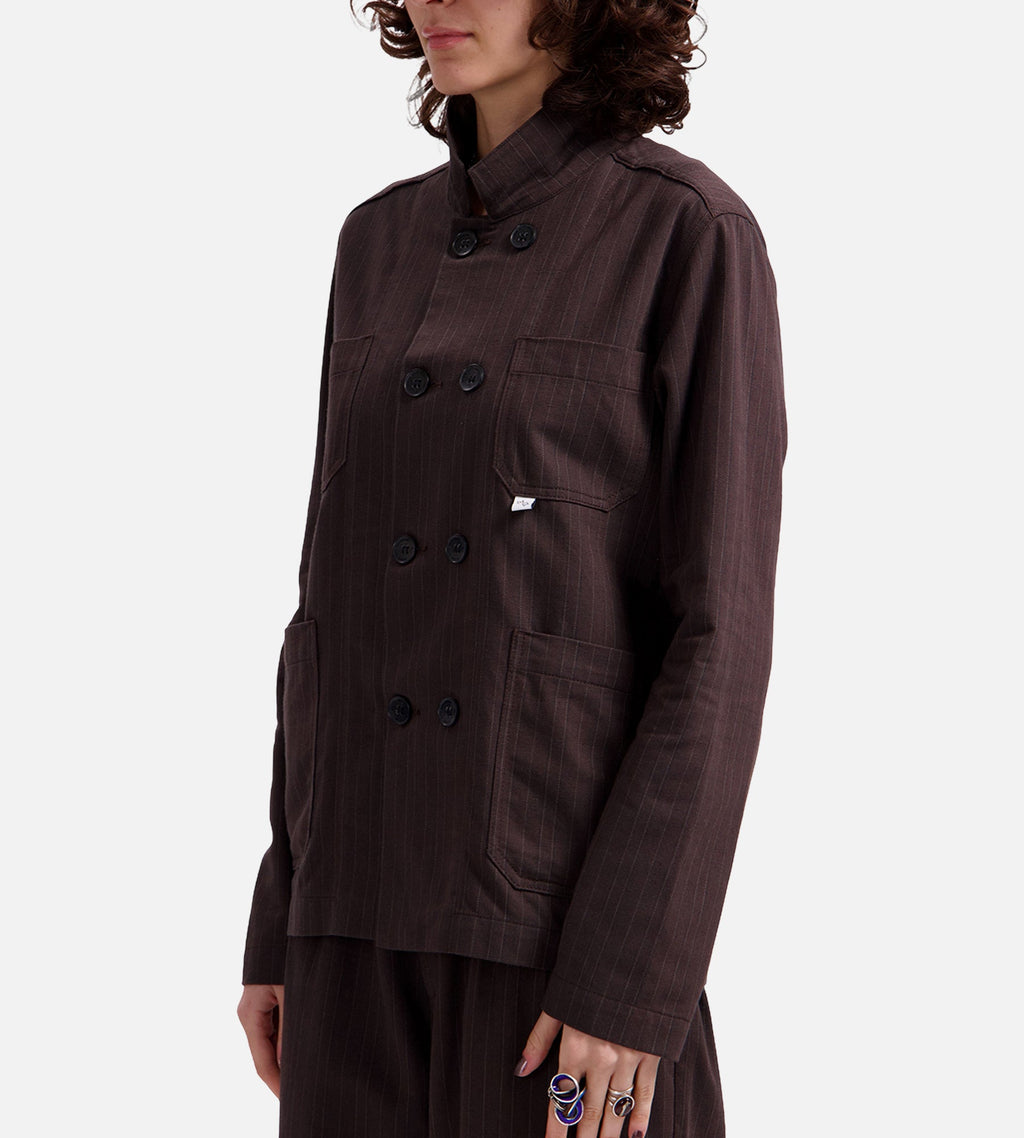 BONNE Bonne Jacket Brown Pinstripe