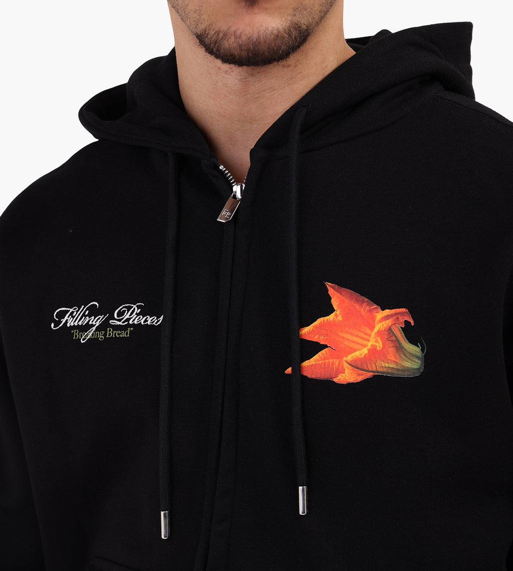 Filling Pieces Zip Hoodie Zucchini Black