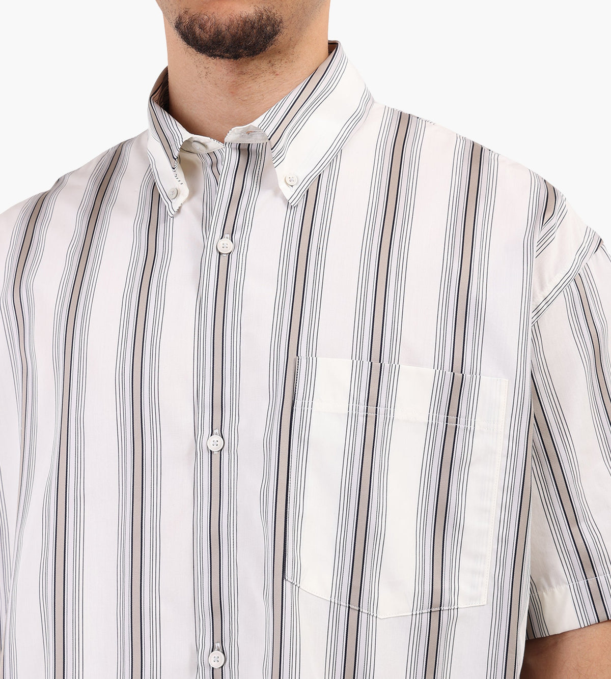 Won Hundred Maza Stripe Short Sleeve Shirt Rock Ridge COMB.