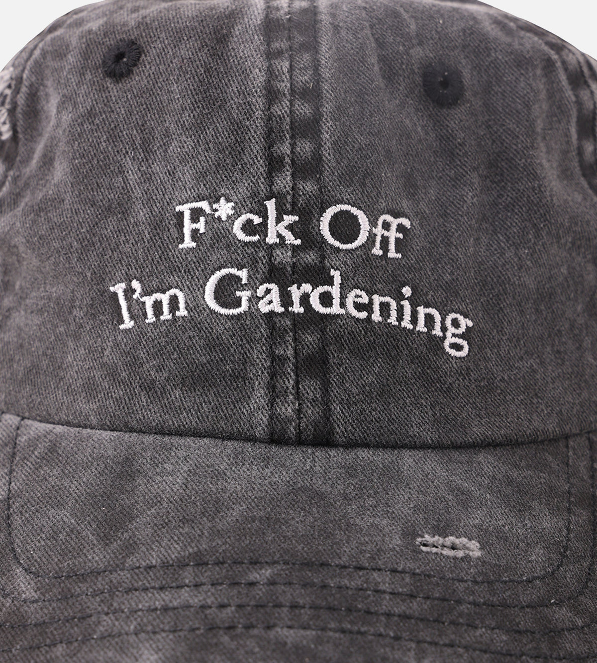 Bram's Fruit Distressed F*ck Off I'm Gardening Cap Washed Charcoal