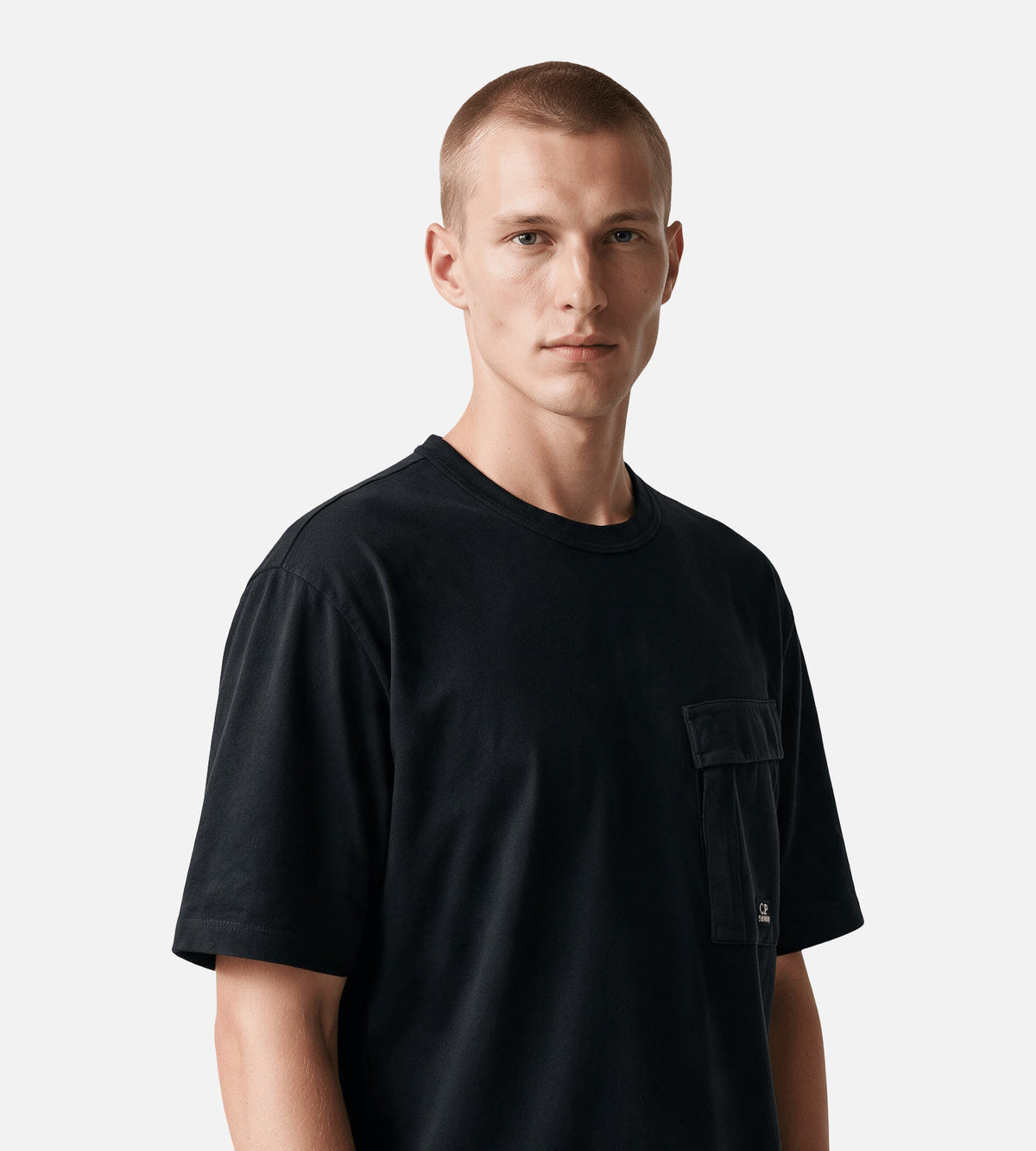 C.P. Company 30/2 Mercerized Jersey Twisted Pocket T-Shirt Black