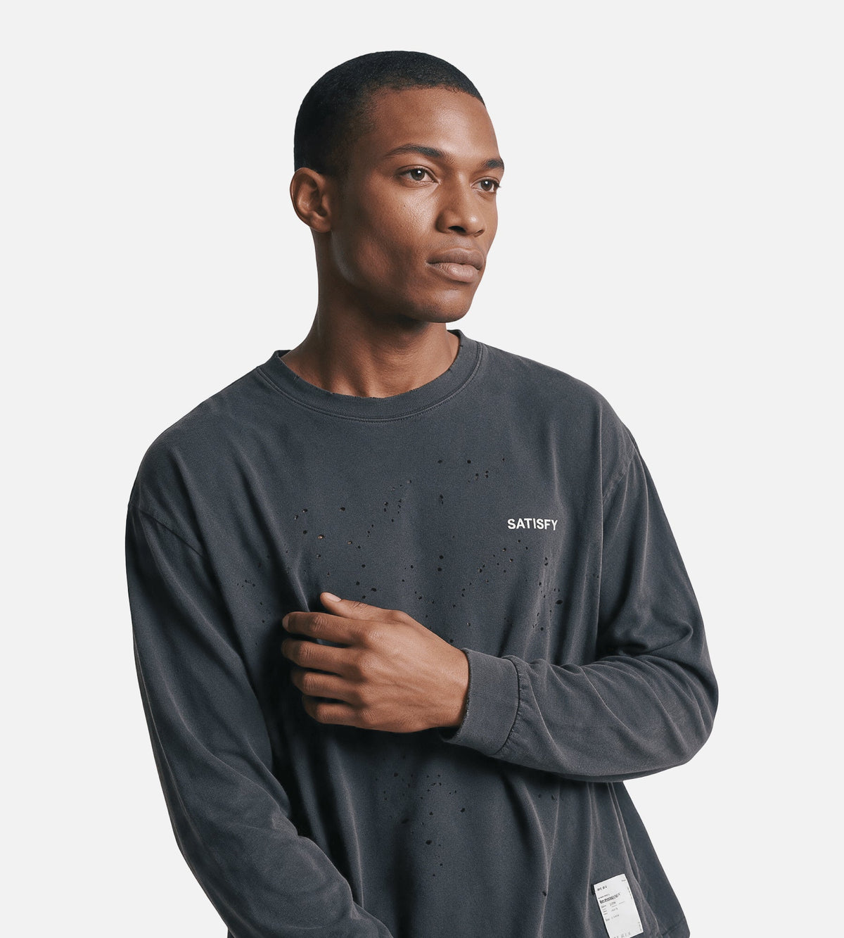 Satisfy MothTech Long Tee Aged Black SAB