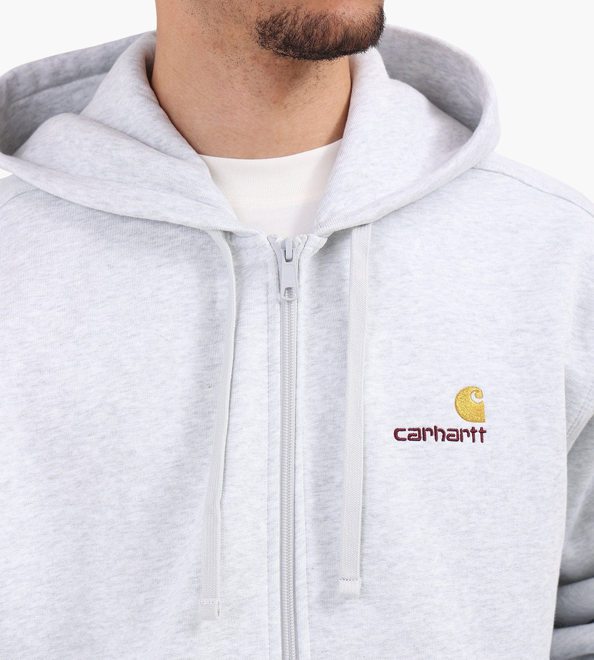Carhartt WIP Hooded American Script Jacket Ash Heather