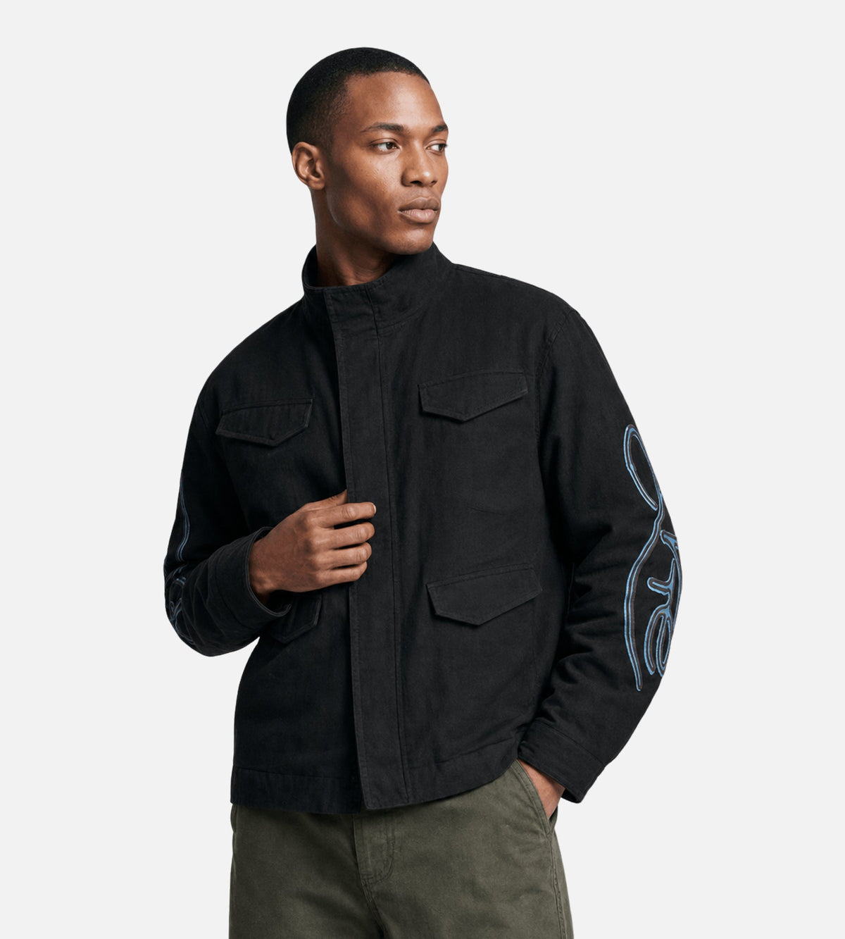 Arte Antwerp Swirl Utility Jacket Black