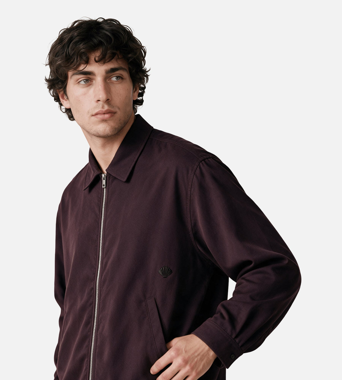 New Amsterdam Surf Association Zip Up Shirt Wine