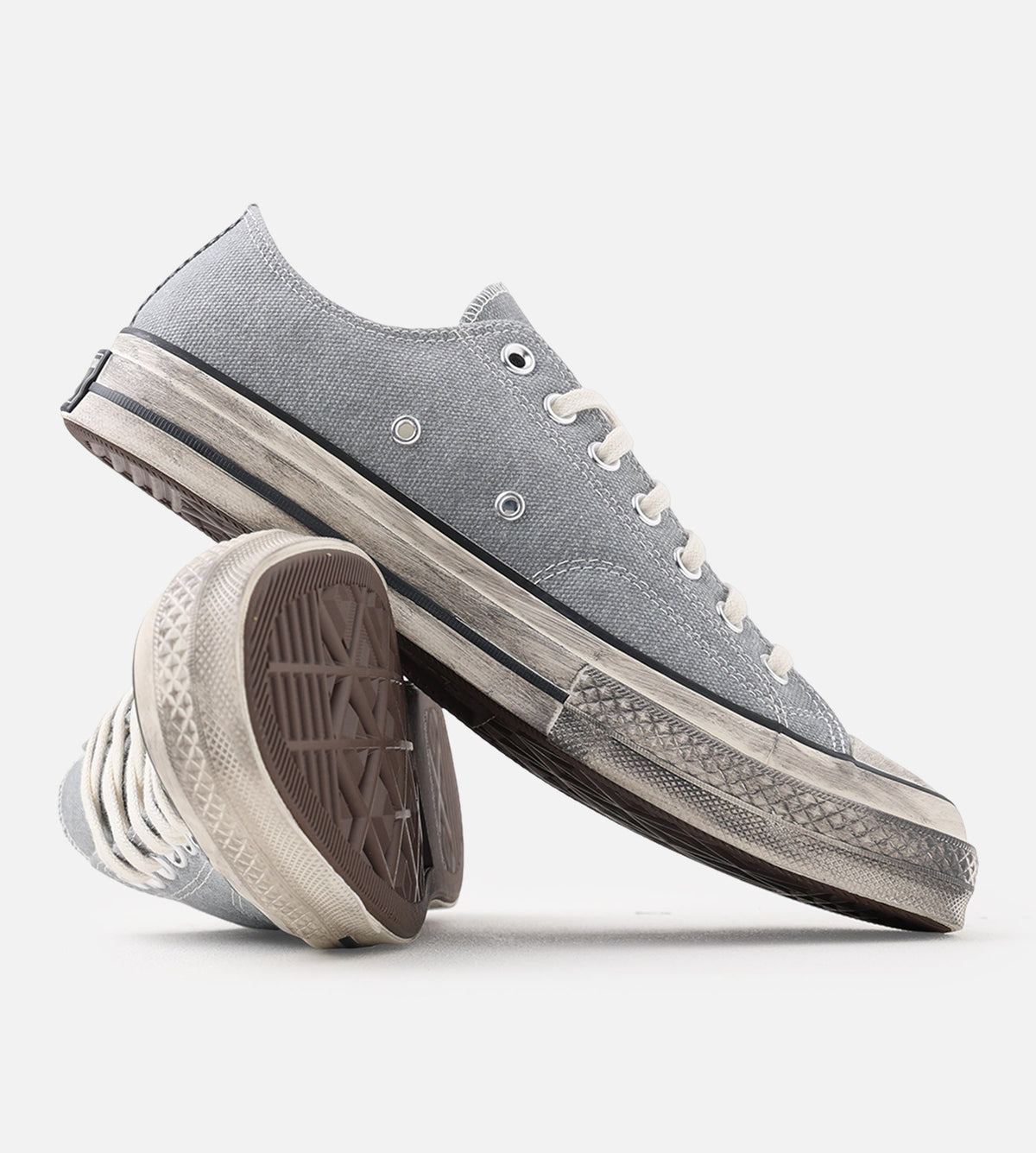 Converse Chuck 70 Low Washed Canvas Classic Grey Egret Black