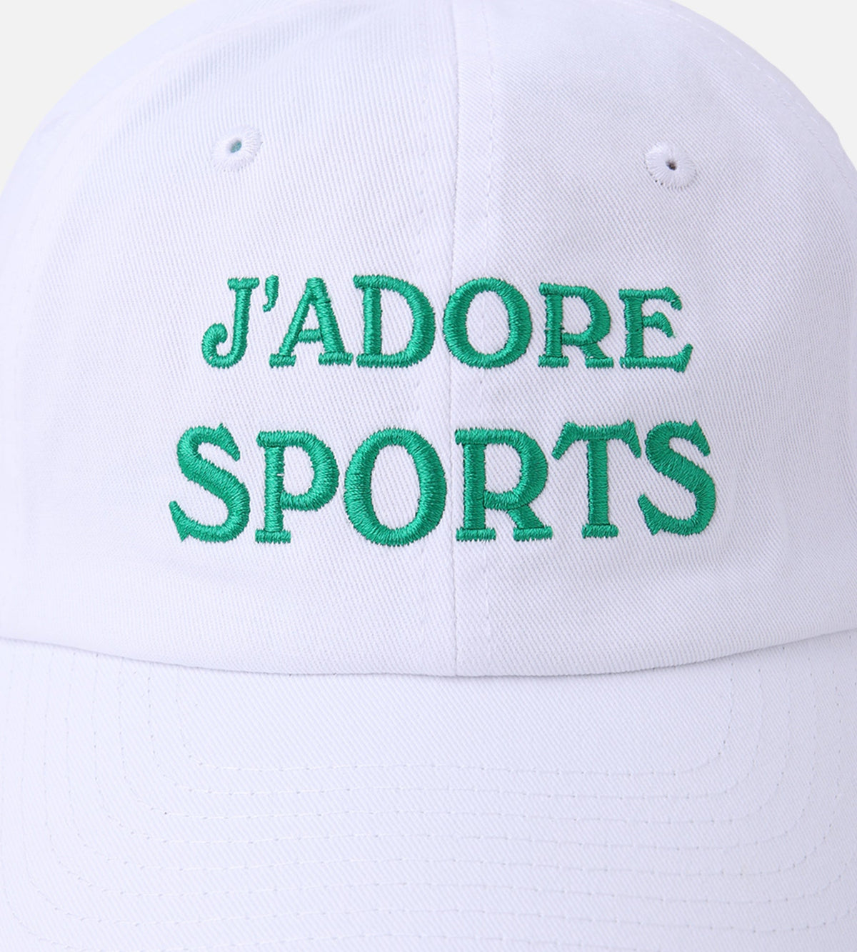 Sporty & Rich Jadore Hat White Kelly