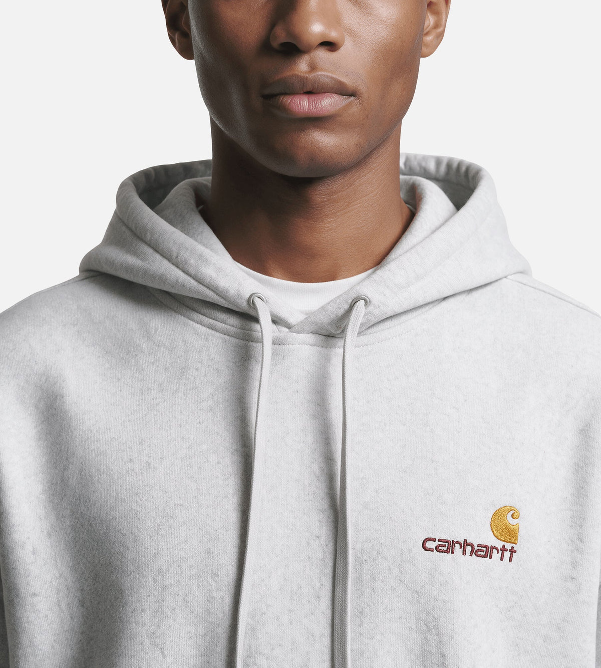 Carhartt WIP Hooded American Script Sweatshirt Ash Heather