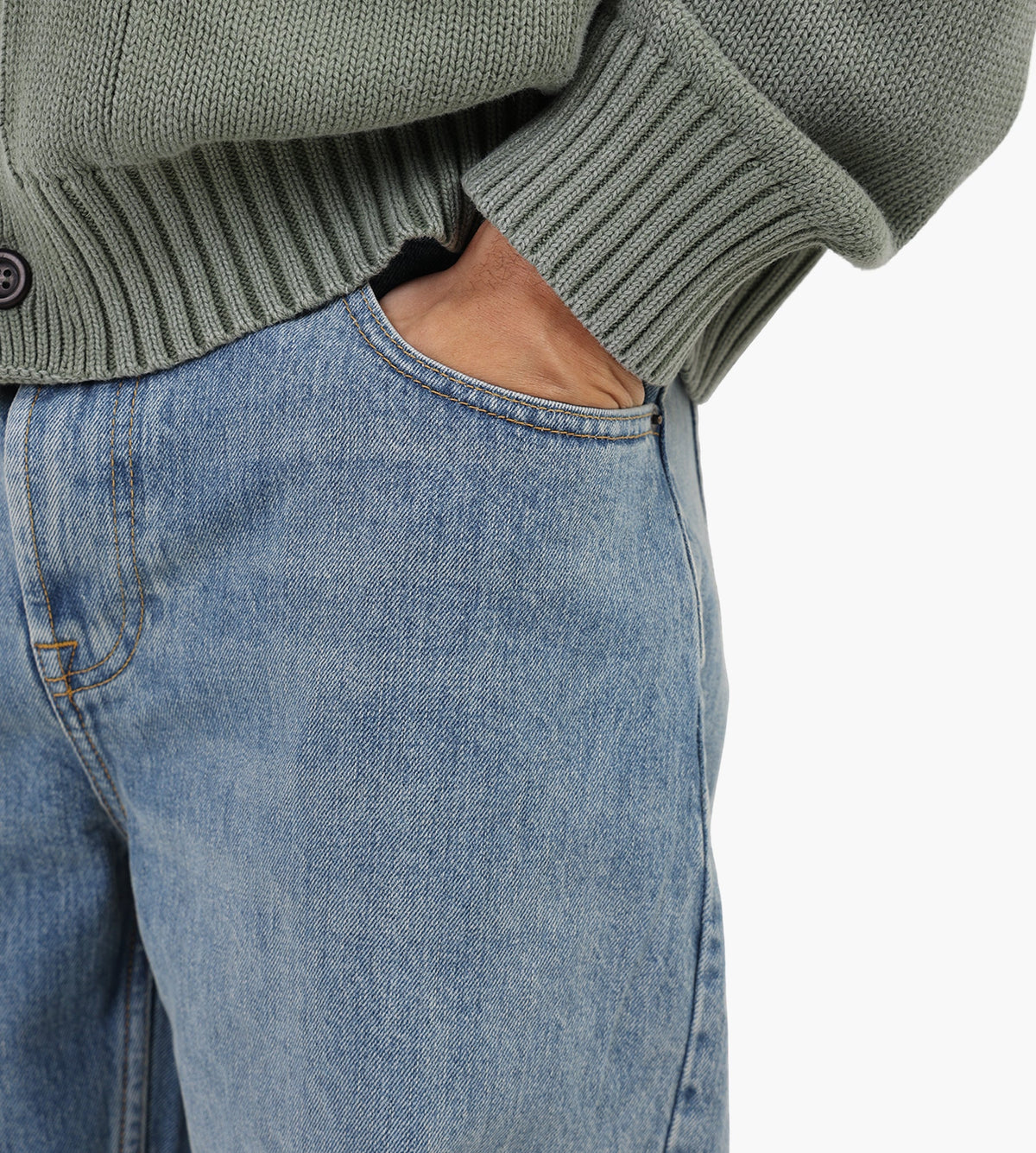 Corridor 5 Pocket Jeans Bleach Wash Indigo
