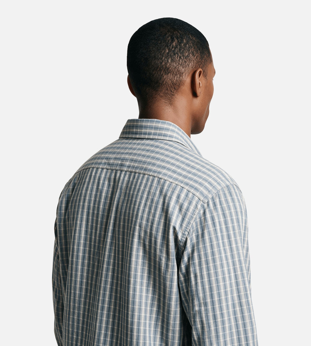 Corridor Americana Check Long Sleeve Shirt Blue