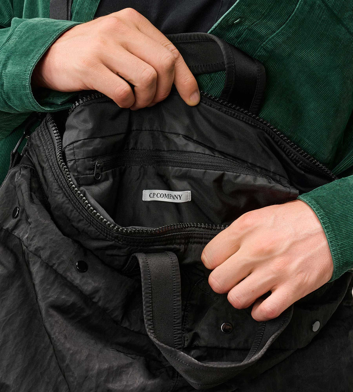 C.P. Company Nylon B Lens Shoulder Bag Black