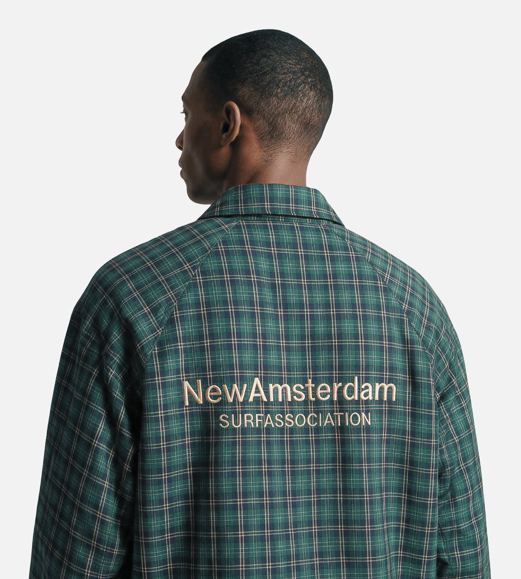 New Amsterdam Surf Association Coach Jacket Green Check