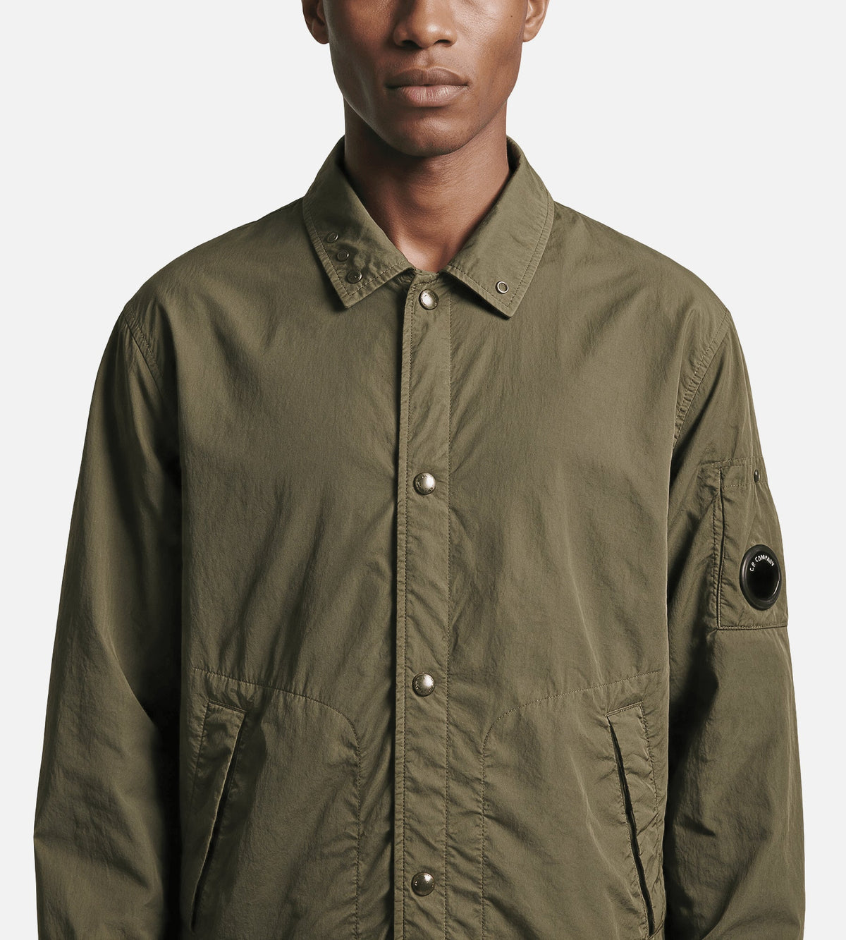 C.P. Company Heavy Chrome-R Coach Lens Jacket Ivy Green