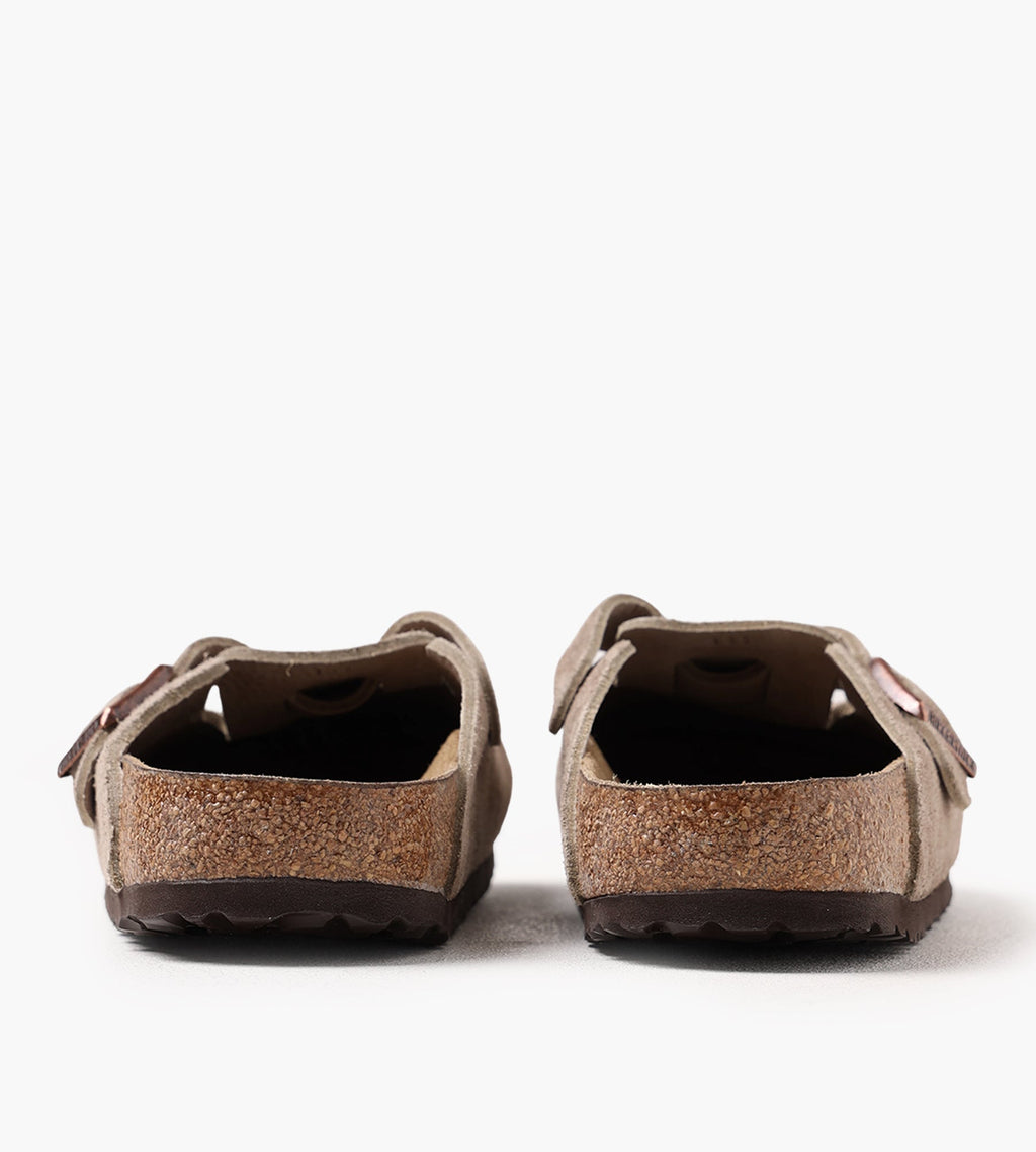 Birkenstock Boston Soft Footbed Suede Leather Taupe