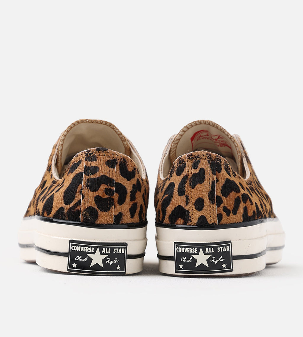 Converse Chuck 70 Low Leopard-Print Pony Hair Brown Honey Stick Egret