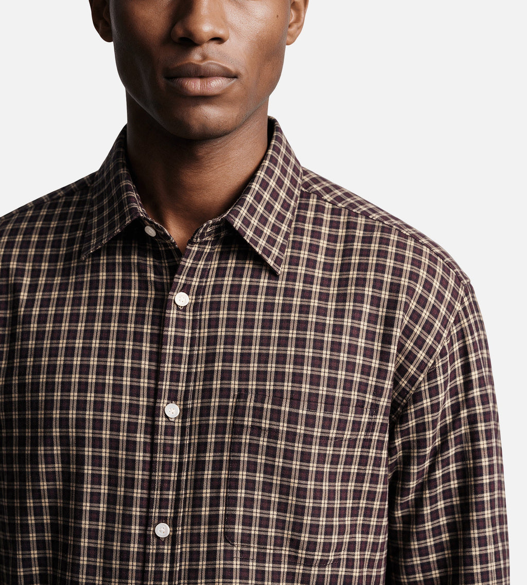 NN.07 Deon 5465 Shirt Bordeaux Check