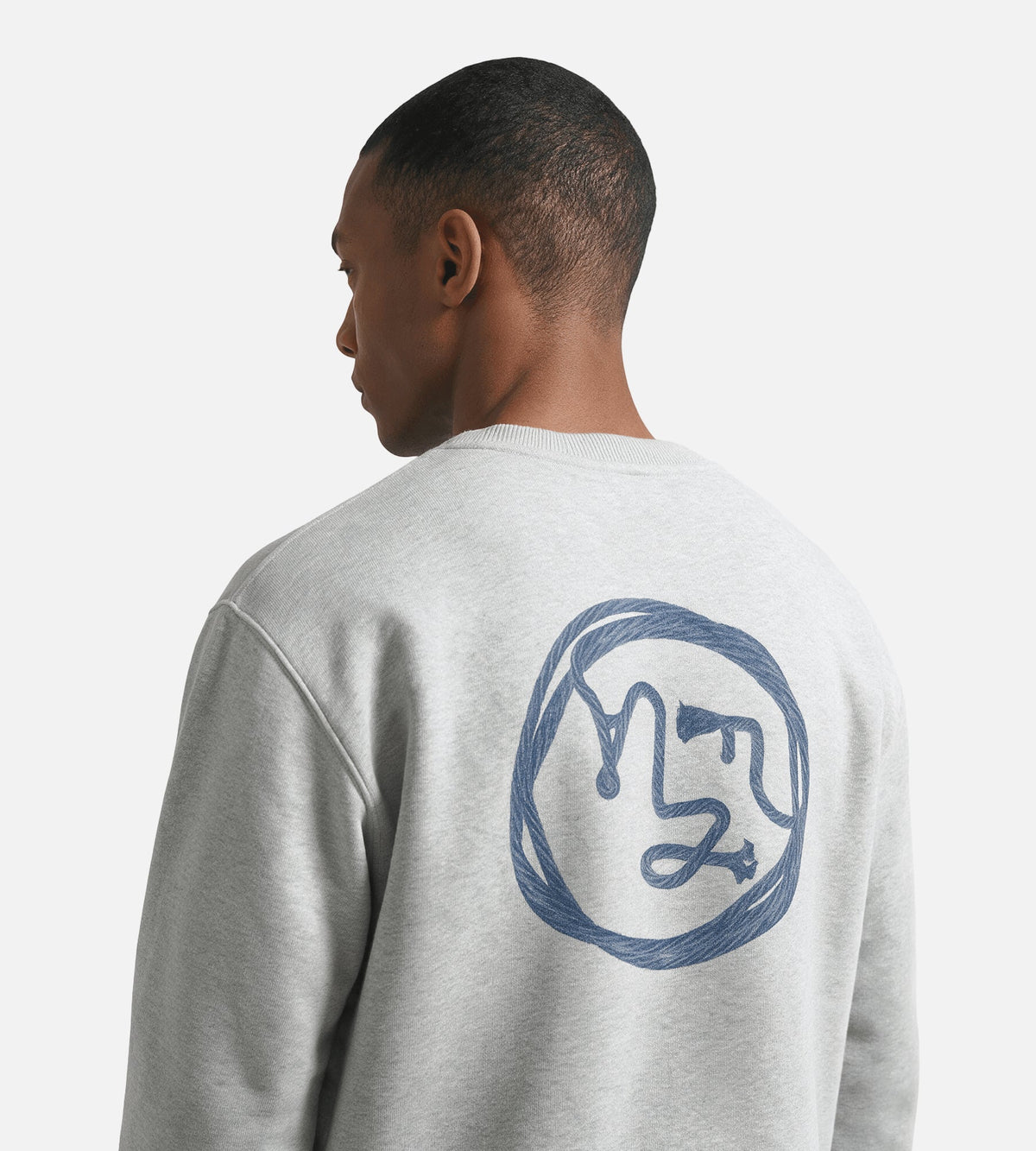 OLAF Lasso Face Crewneck Heather Grey