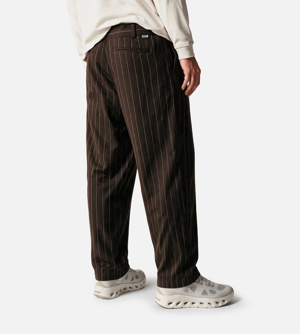 Obey Dean Stripe Pleated Pant Carbon Pinstripe