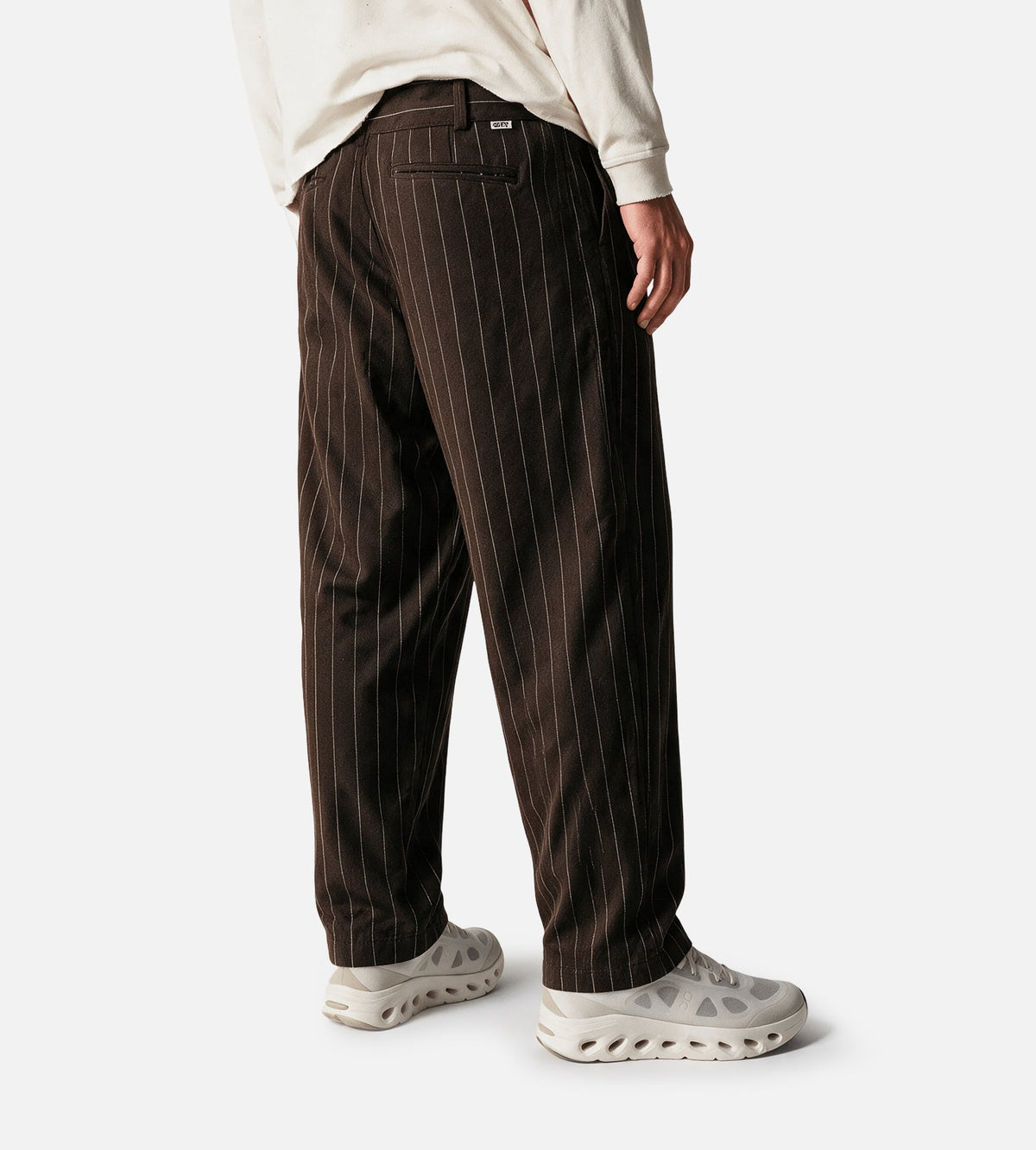 Obey Dean Stripe Pleated Pant Carbon Pinstripe