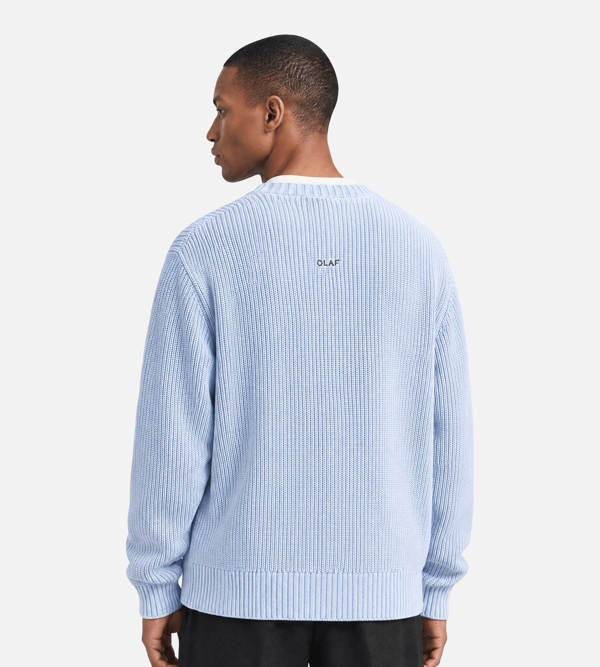 OLAF Washed Knitted Essential Crewneck Windsurfer