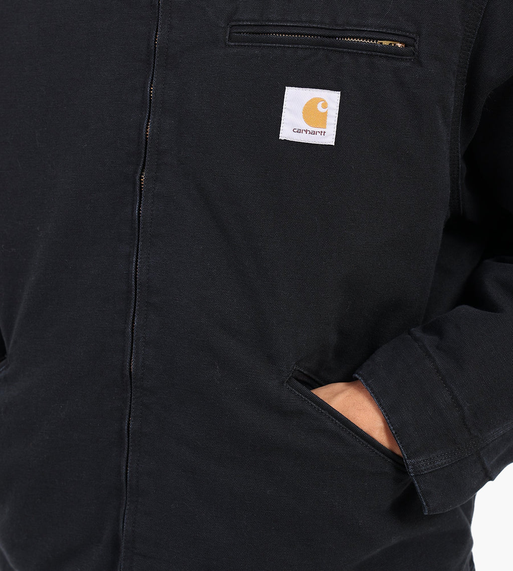 Carhartt WIP OG Detroit Jacket Black Black Stone Canvas