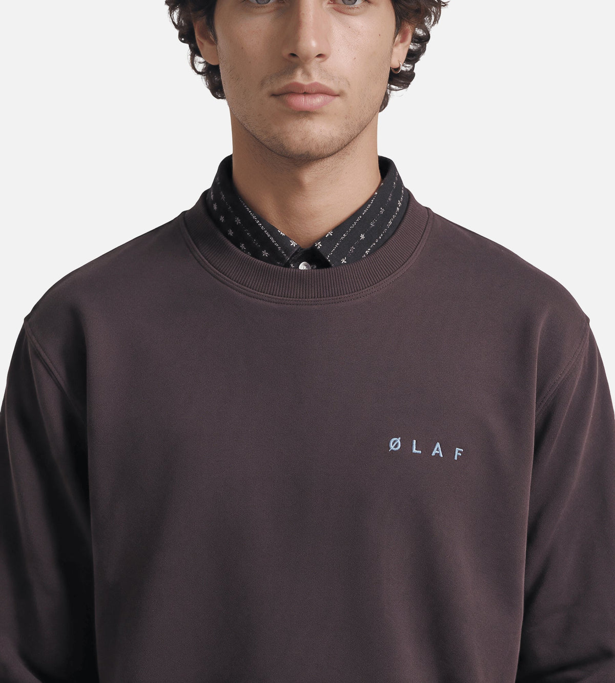 OLAF Lasso Face Crewneck Chocolateplum