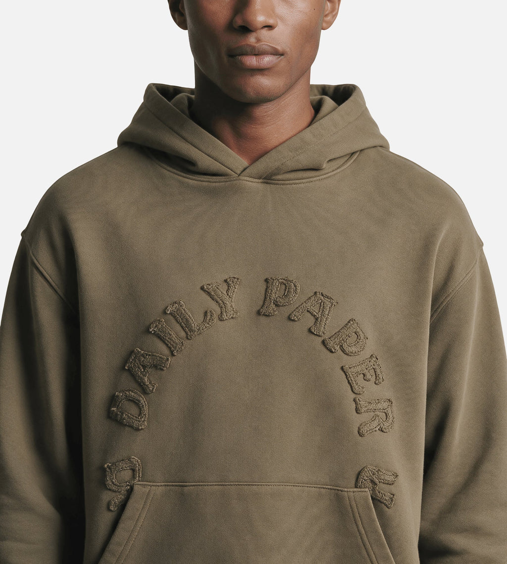 Daily Paper Self Fabric Oversized Orbit Hoodie Stone Gray