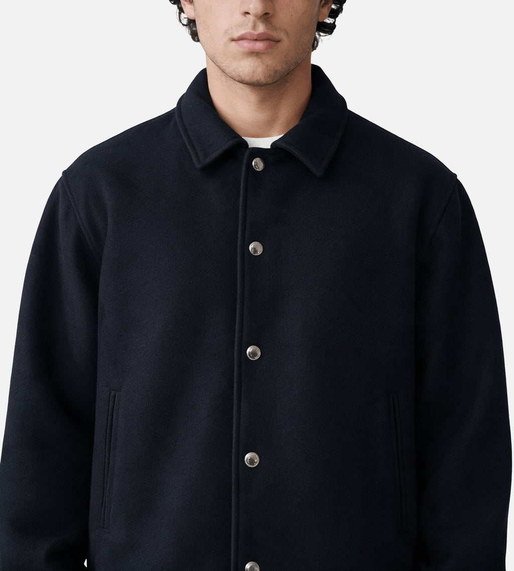 New Amsterdam Surf Association Wool Coach Jacket Black