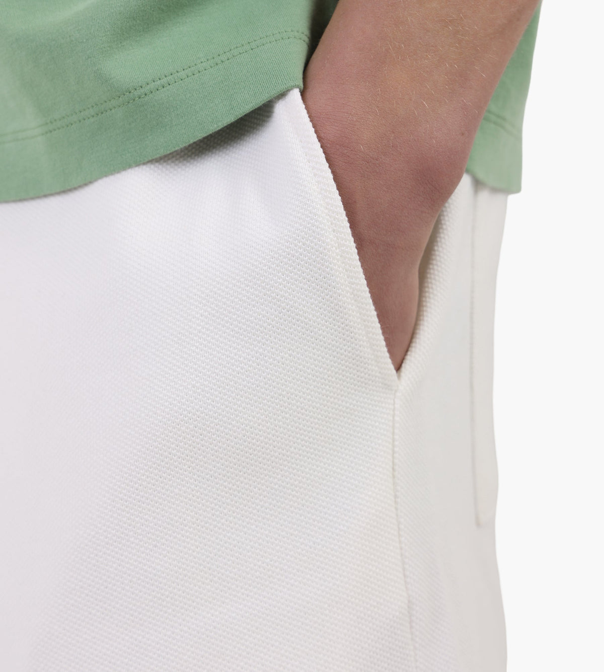 Drôle de Monsieur Short Piquè Brodè Off White