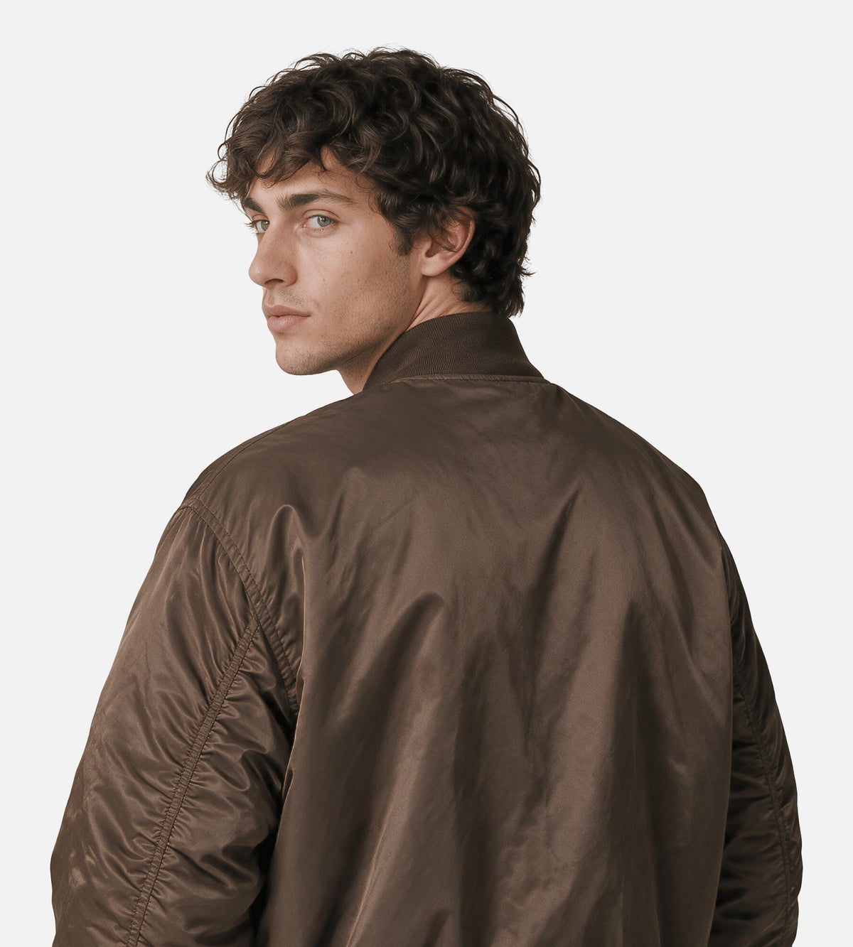 New Amsterdam Surf Association Reversible Bomber Jacket Brown Sea Blue