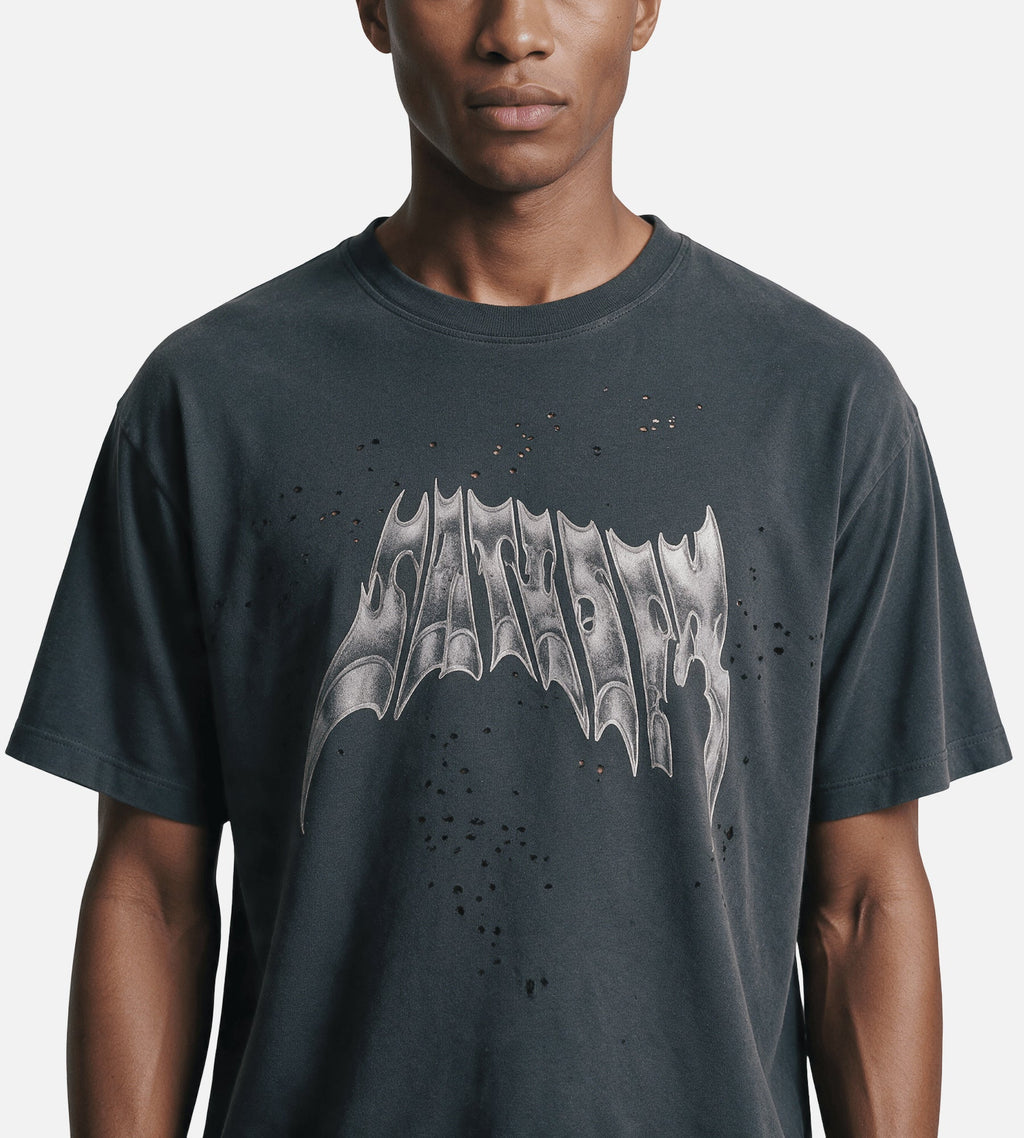 Satisfy MothTech T-Shirt Aged Black AirBrush Glitt