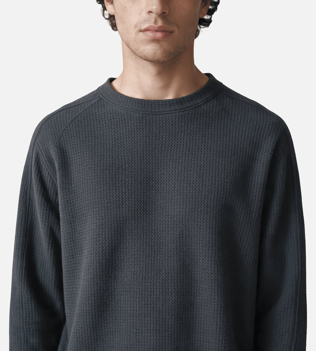 OLAF Waffle Crewneck Charcoal