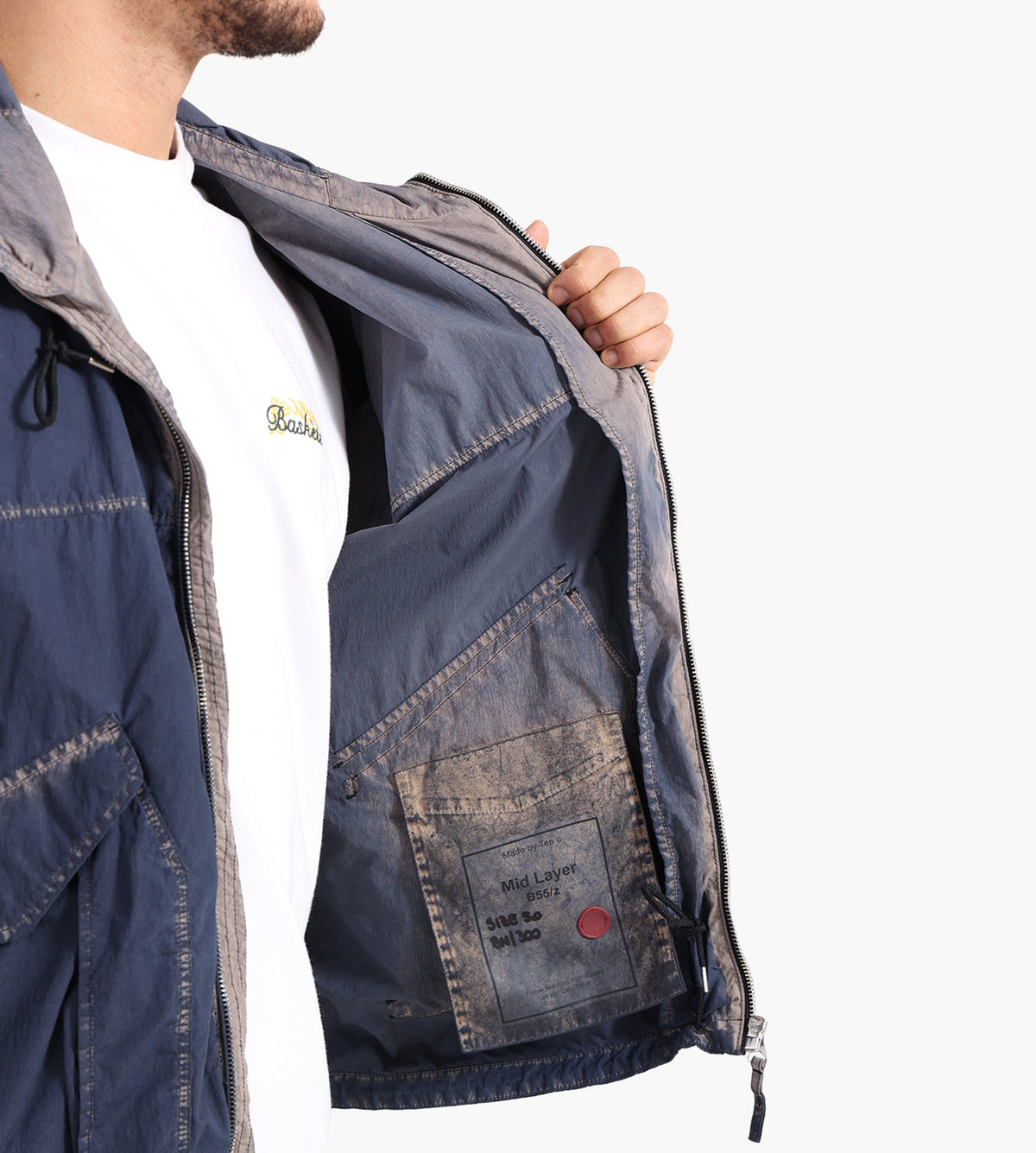 Ten-C Mid Layer Jacket Blue