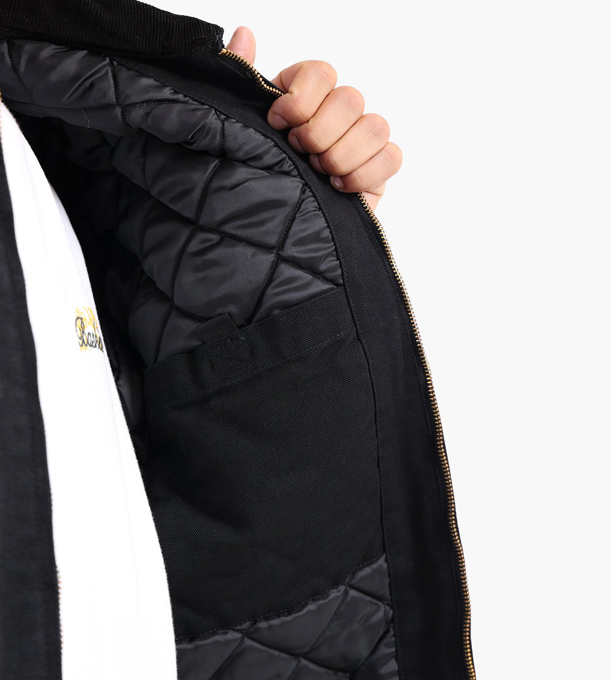 Carhartt WIP OG Detroit Jacket Black Black Stone Canvas