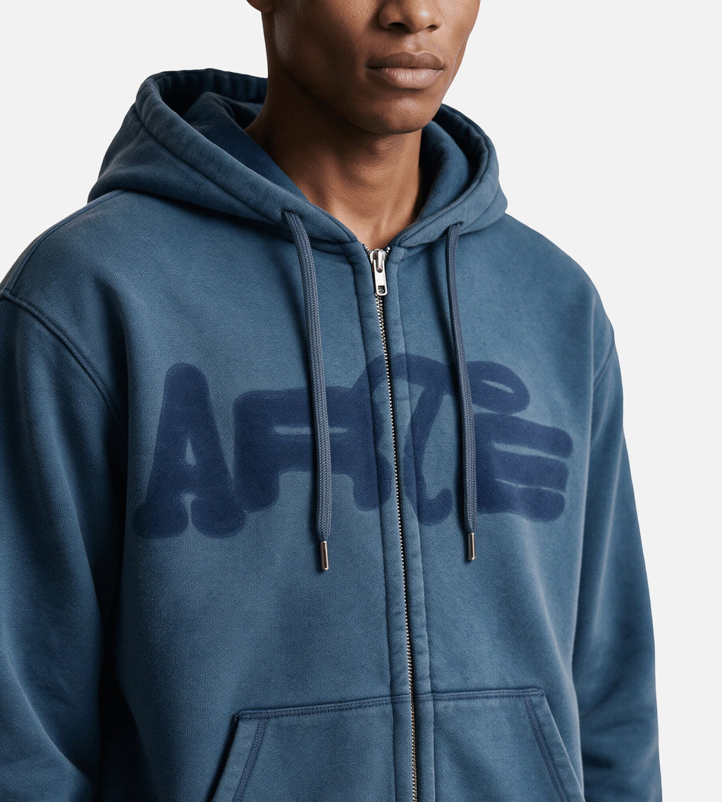 Arte Antwerp Stencil Sunfade Zip Hoodie Navy