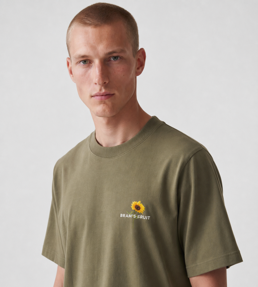 Bram's Fruit Sunflower T-shirt Olive Green