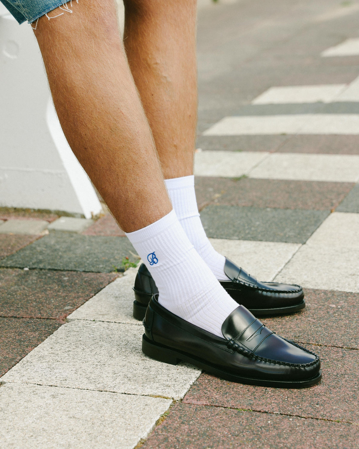 Baskèts Socks White Blue