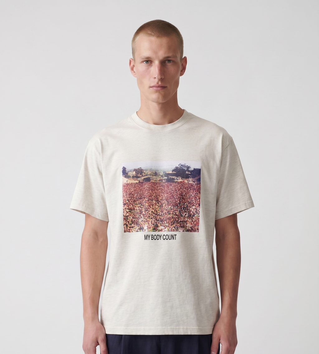 Carne Bollente My Body Count Tee Melange Grey