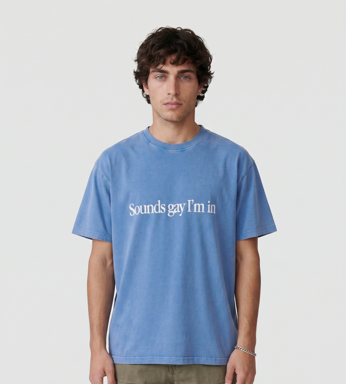 Carne Bollente Simply Sounds Gay Tee Off-Blue