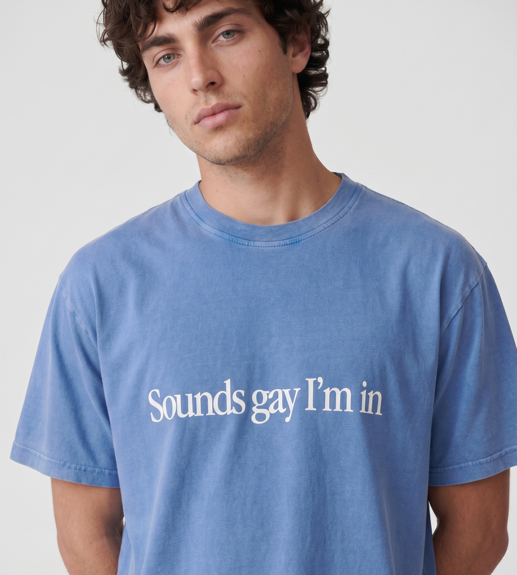Carne Bollente Simply Sounds Gay Tee Off-Blue
