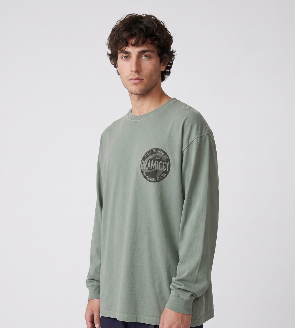 Gramicci Icon Longsleeve Pigment Dyed Sage Pigment