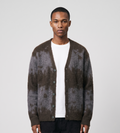 Gramicci Mohair Splatter Cardigan Slate Splatter