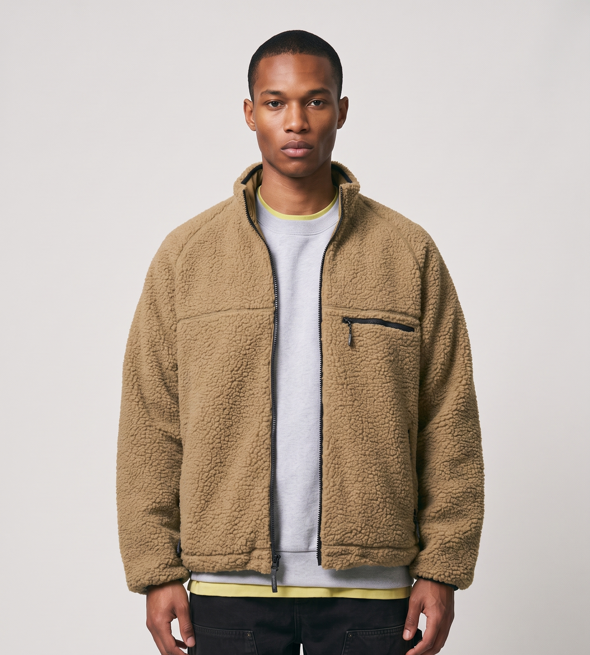 Gramicci Reversible Sherpa Jacket Beige Tan