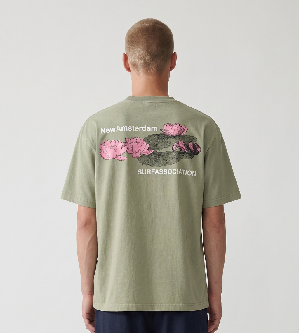 New Amsterdam Surf Association Lilies Tee Sea Grass