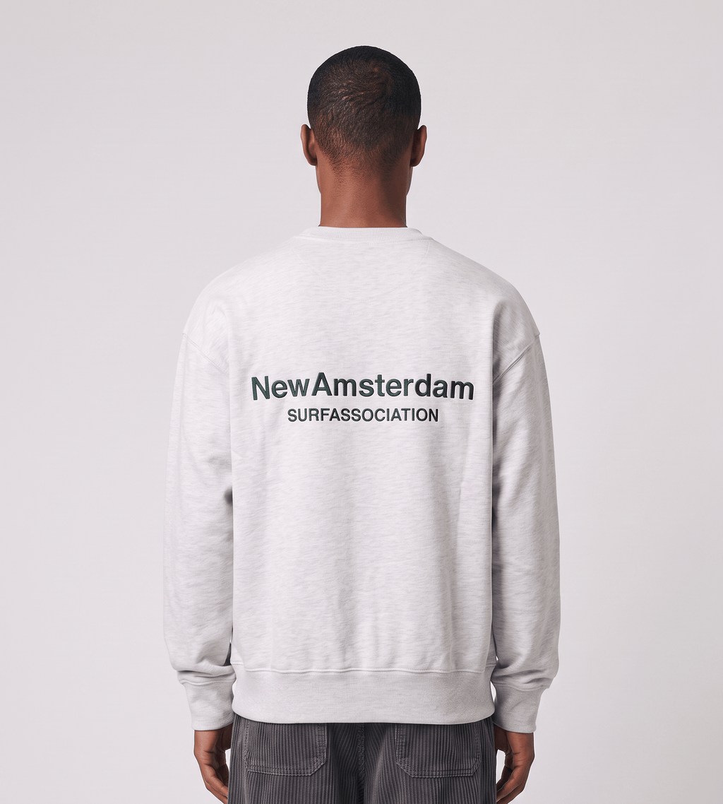 New Amsterdam Surf Association Logo Crewneck Ash Bottle Green