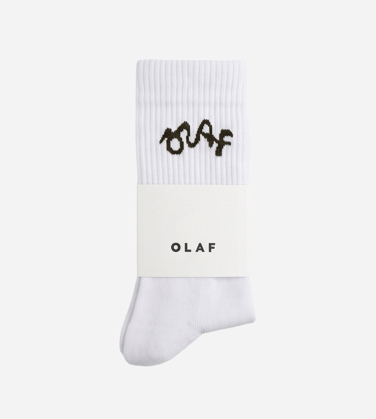 OLAF Signature Logo Sock Optical White