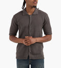 Baskèts Camp Collar Knit Shirt Moss Green