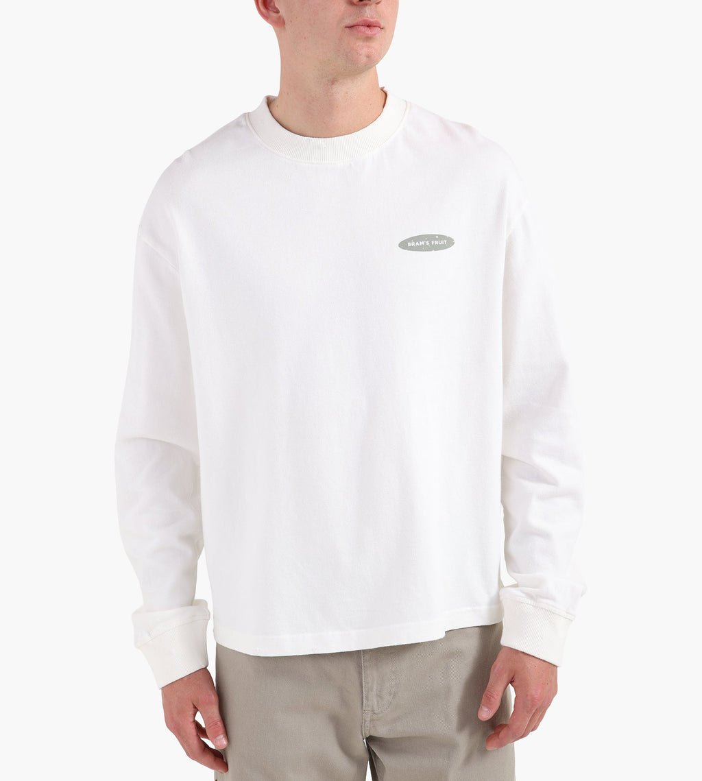 Bram's Fruit "F*ck Off” Longsleeve Distressed White