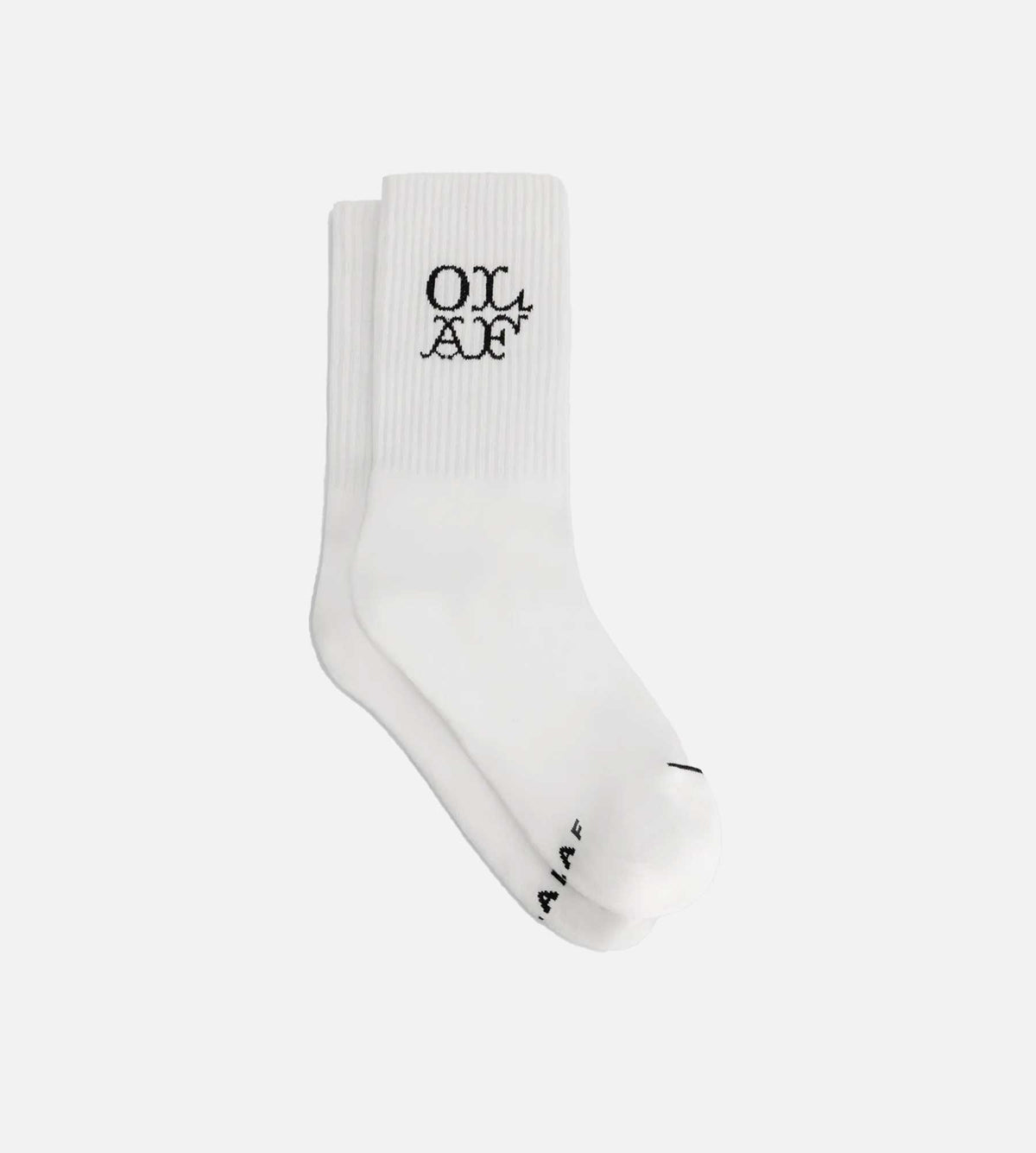 OLAF Western Logo Socks Optical White
